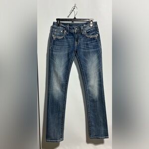 Miss Me Jeans Women’s Straight Leg Size 27 Inseam 32”